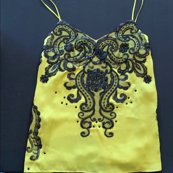 Lace-embellished silk top - Picture 3 of 4